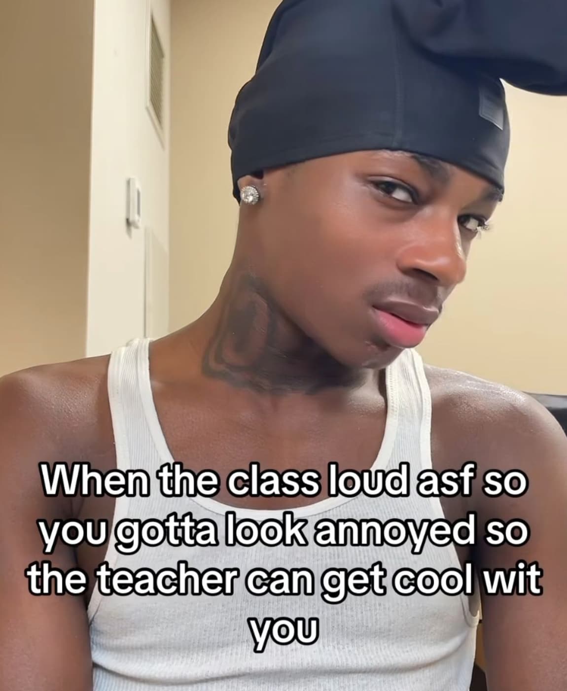 photo caption - When the class loud asf so you gotta look annoyed so the teacher can get cool wit you